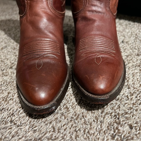 Nocona Men’s 7B model 7520-27-403 in Redwood Deertan Cowboy Boots - Picture 5 of 12